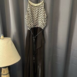 Chevron High low dress